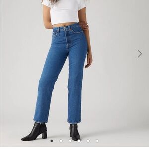 Levi's Women's Ribcage Straight Ankle Leg Blue Jeans